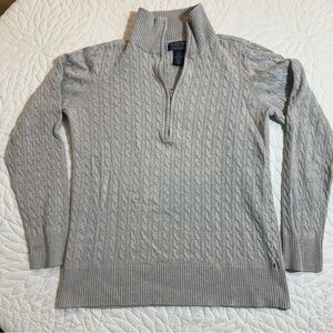 Vintage Polo Jeans Co Ralph Lauren cable sweater grey size Large
